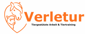 Verletur - Logo von Verletur - ein Pferdekopf und ein Alpaka Kopf für Tiergestützte Arbeit und Tiertraining, Pferdeverhaltensberatung
