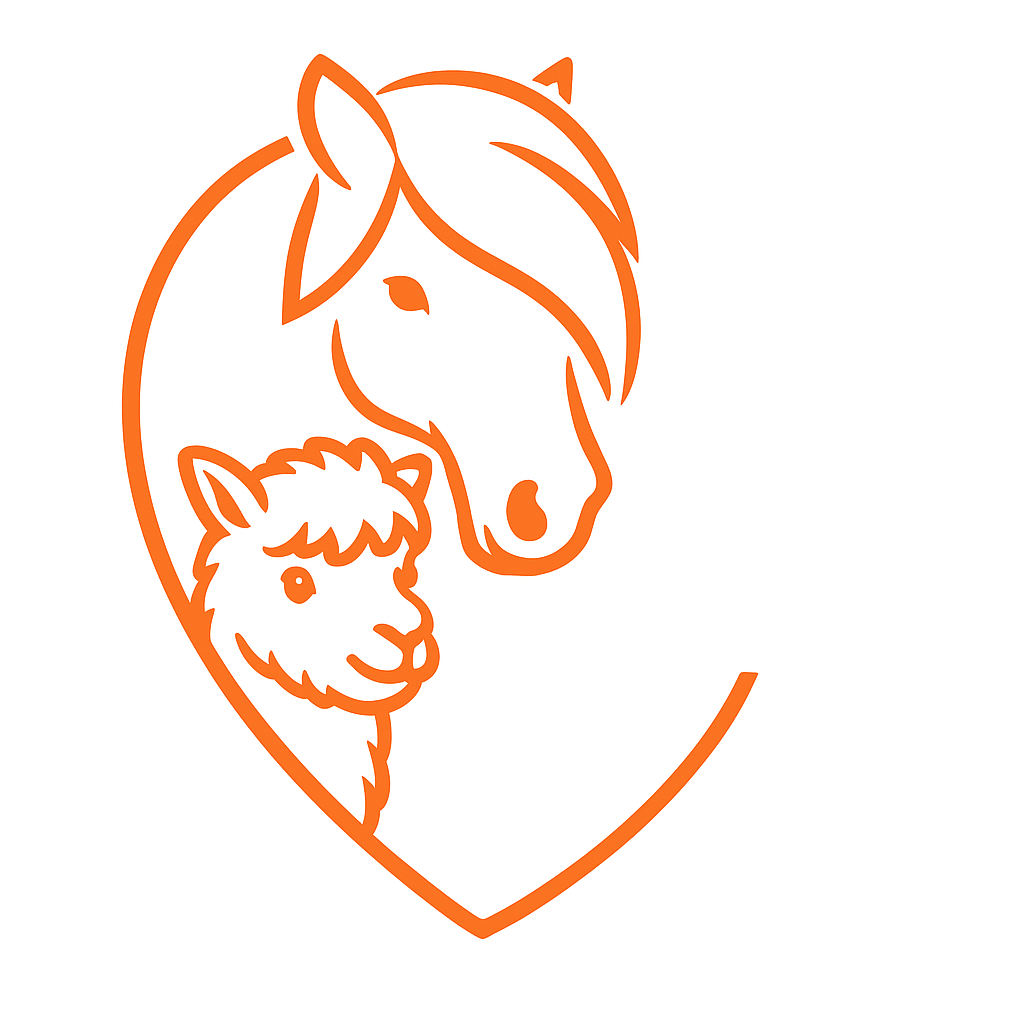 Verletur - Logo von Verletur - ein Pferdekopf und ein Alpaka Kopf für Tiergestützte Arbeit und Tiertraining, Pferdeverhaltensberatung